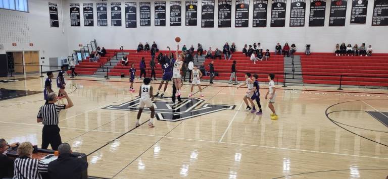Delaware Valley boys’ basketball outplays East Stroudsburg South Delaware Valley JV boys’ basketball team.
