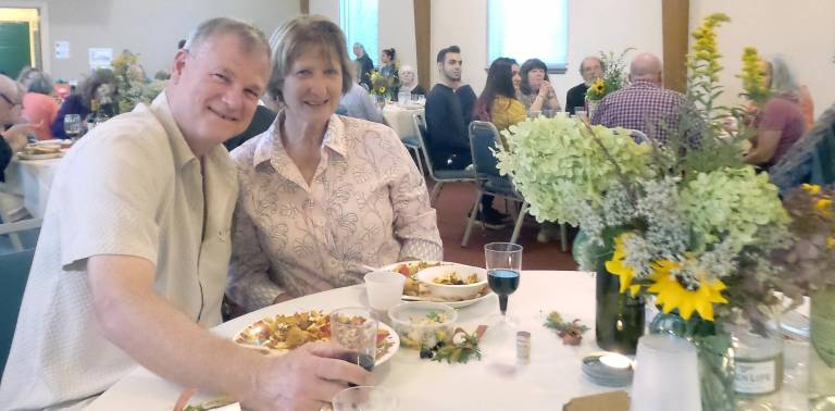 Joe Dooley, who is running for a seat on the Milford Borough board, and his wife, Susan