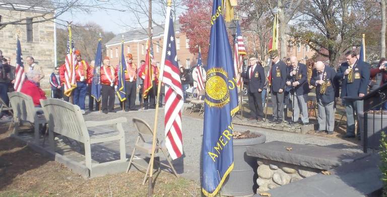 Milford's Veteran Day community ceremony at Pike County Soldiers and Sailors Monument in Kiehl Park
