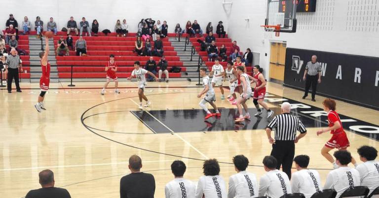 Delaware Valley’s varsity boys’ basketball team plays against North Pocono.