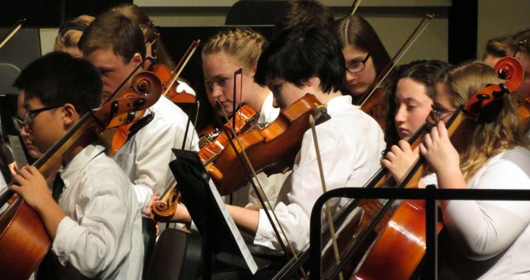 DV to host district chorus String players at the combined chorus and orchestra concert at the high school in December (Photo provided)