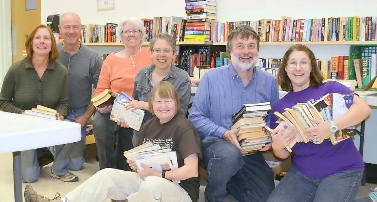 Pictured (from left) are SEEDS volunteers Denise Bussiere, David Ford, Jane Bollinger, Mary Anne Carletta, Kathy Dodge, Jack Barnett, and Jenna Wayne Mauder.