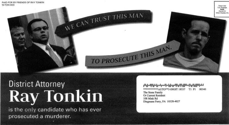 Frein's attorneys ask for venue change One of the mailers that Eric Frein's defense attorneys say are tainting the local jury pool.