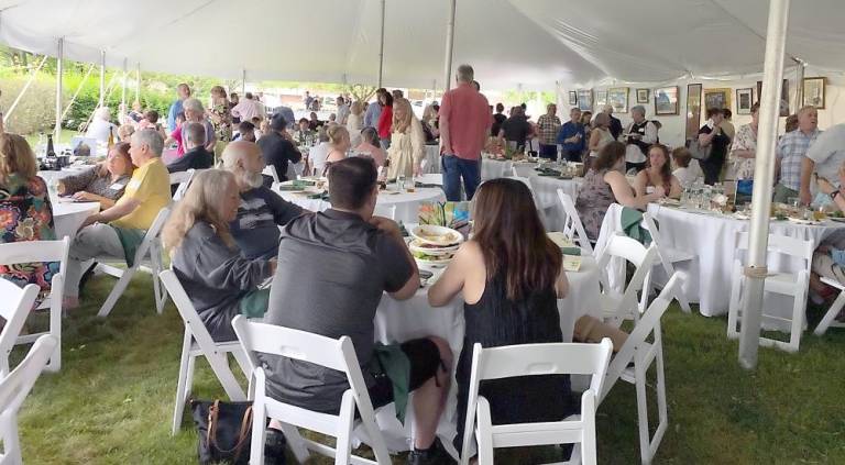 The scene at the 17th annual Milford Welcome Party (Photo by Marilyn Rosenthal)