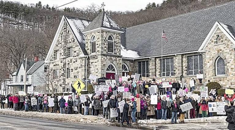 Pike citizens to march across the Delaware to join Women's March in Port Jervis A past Women's March at St. Peter’s Lutheran Church in Port Jervis