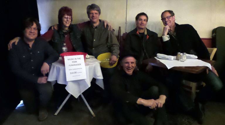 Play on! Michael Zimmerman, Cat Burbage, Tom Burbage, Daniel Ehart, and Lee Raden