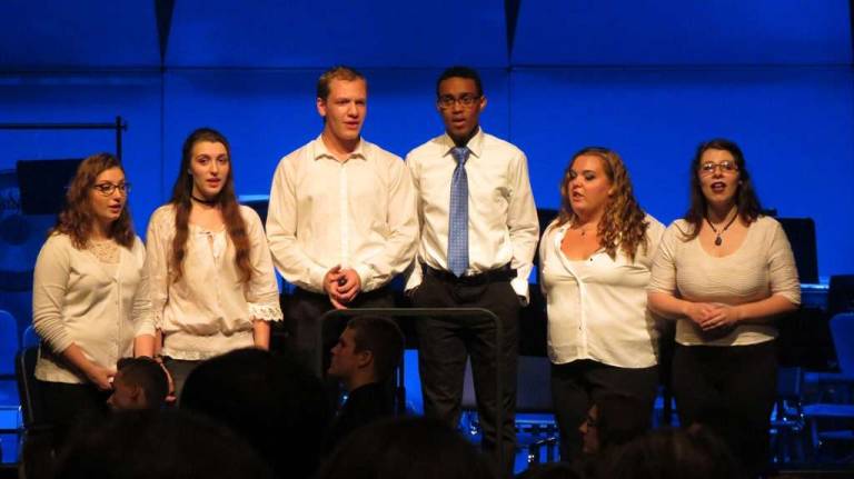 High school ensembles join in year's first performance The DVHS Glee Club (Photo provided)