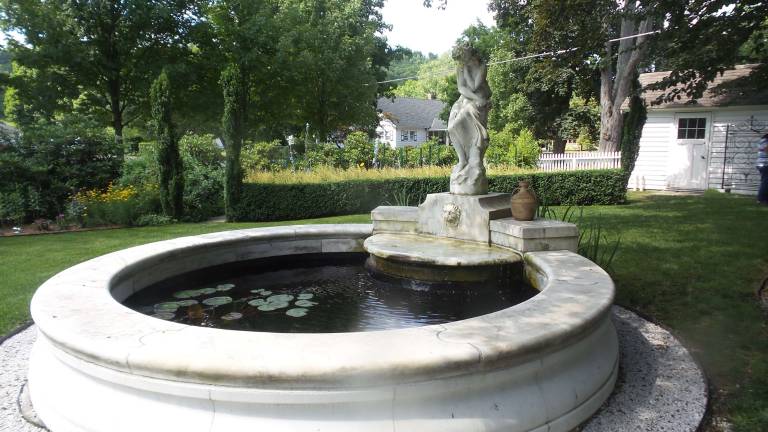 How does your garden grow? Town and Country Secret Garden Tour of the Milford Garden Club takes in everything from koi Aphrodite made of Imperial Carrera marble from outside Florence, Italy, the site where Michelangelo chose the marble that he worked with.