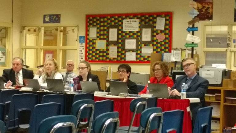 School to borrow $10 million for upgrade to tech wing The school board, with district Secretary Brian Hessling on the far left (Photo by Anya Tikka)
