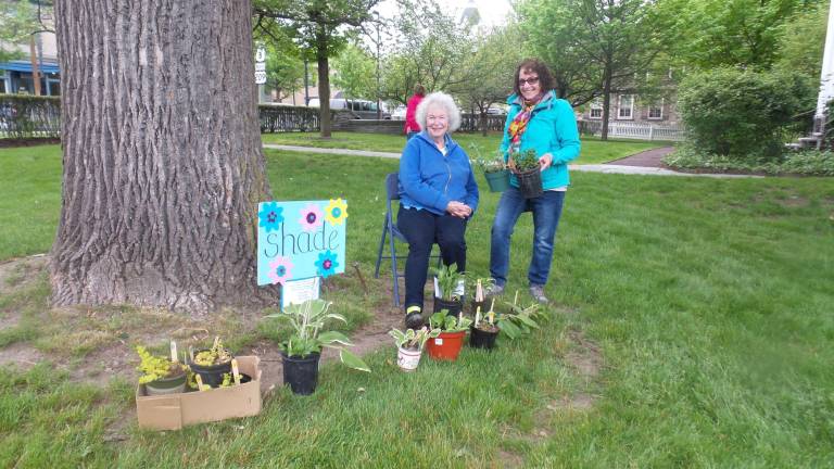 Gardens grow with help from annual plant sale Sue Smith and Sue Salsberg (Photo by Frances Ruth Harris)