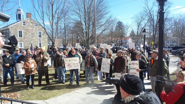 About 100 people gathered on the Pike County Court House lawn to stand up for their Second Amendment rights (Photo by Frances Ruth Harris)