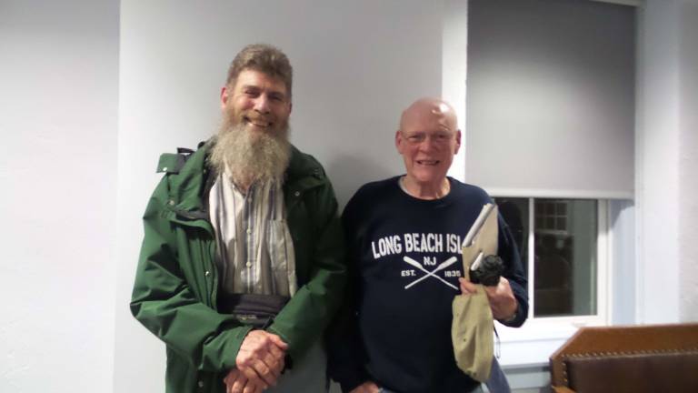 Expert in historic buildings to restore old library Paul Labounty and Peter Rushton of the Tree Commission (Photo by Frances Ruth Harris)
