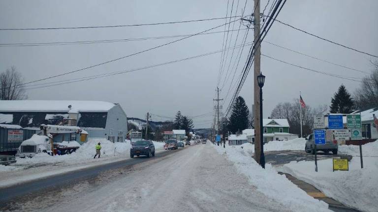 Pike's roads stayed a mess for days after Stella This road was down to one lane days after Stella (Photo by Anya Tikka)
