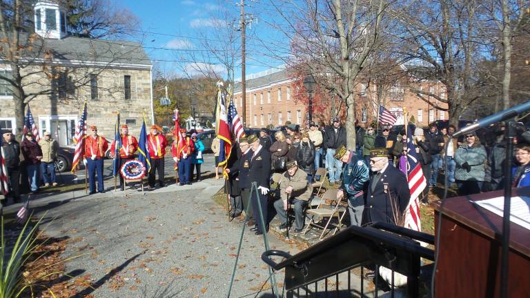 'Our freedom will never be free' Veterans Day at Soldier and Sailors monument (Photo by Frances Ruth Harris)