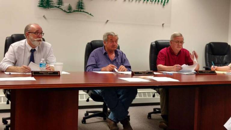 Dingman appoints James McLain historian Dingman Township supervisors (Photo by Anya Tikka)