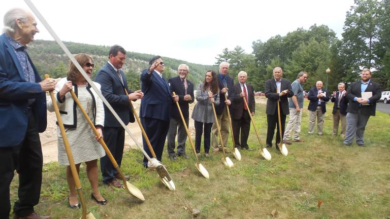 A crowd gathered to celebrate the groundbreaking on Aug. 27. The new 70-bed nursing home.