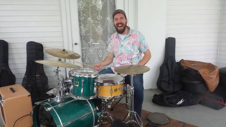 Milford gets fresh Drummer Sam Goldstein of the Chris Raabe Band (Photo by Frances Ruth Harris)