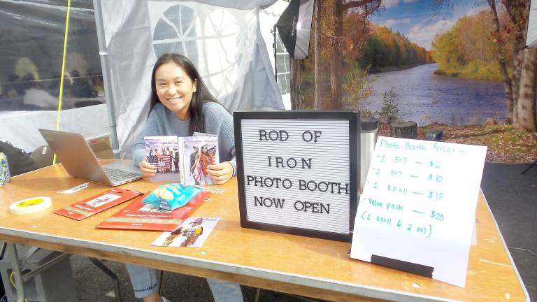 Jennifer Kim at the photo booth.