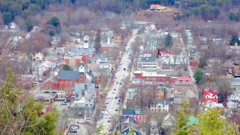 View of Milford Borough from the Knob (Photo by Pamela Chergotis)