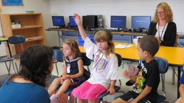 Elementary students can hear clearly now Elementary students can hear clearly now