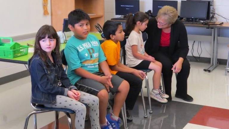 Elementary students can hear clearly now Elementary students can hear clearly now