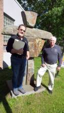 Jack Donson and Hampton Morgan of Choosing Integrity outside the Milford Theatre (Photo by Frances Ruth Harris)