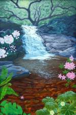 Marie Lui’s “Water is Life,” oil on canvas.