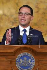 Democratic Gov.-elect Josh Shapiro of Pennsylvania spoke during his first Capitol news conference after the election, Nov. 16, 2022, in Harrisburg, Pa. (AP Photo/Marc Levy)