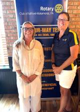 Pictured left to right are Barbara Sullivan and Milford Matamoras Rotary Club Vice President Mary Olsen