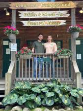 Hunter, left, and Wyatt Karch are ready to greet campers at Dingmans Campground in Delaware Water Gap National Recreation Area. The two brothers from Milford share plenty of memories from Dingmans Campground where they camped with their family while growing up. Photo courtesy of H. Karch.