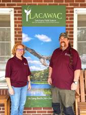 Sue Cosgrove, director of environmental education and Rich Arthur, environmental educator and manager of At Ease Veterans Program