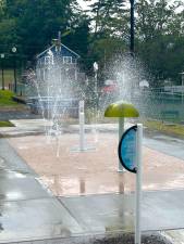 The Church Street Park’s new splash pad.
