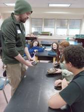 Club members got up close and personal with red-eared slider turtles.