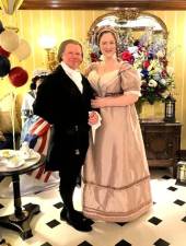 Kyle Jenks and Elissa Paulissen will bring James and Dolley Madison to life at the Delaware Township Municipal Building on July 19.