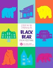 This is the 2022 Black Bear Film Festival poster by Amy Milner.