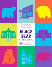 This is the 2022 Black Bear Film Festival poster by Amy Milner.