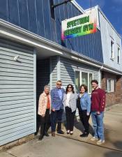 L-R: Michele Garis, SAFE Board President, Frank Bartoli, PA Inclusive President/CEO, Malinda Knipfer, SAFE Executive Director, Megan Valkenburg, PA Inclusive Marketing and Development Director, and Brendan Karolchyk, PA Inclusive Marketing Coordinator.
