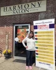 Liz Heil, owner and manager of Harmony Hair Design in Goshen, invites everyone to attend the Awareness Day to learn about the range of services the Alzheimer’s Association offers families in Orange County.