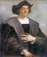 Posthumous portrait of Columbus by Sebastiano del Piombo, 1519. There are no known authentic portraits of Columbus, according to Wikipedia.