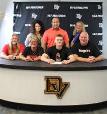 Pictured (left to right: front row) – C.J.’s sister, Addy Ross; his mother, Amy Ross; senior C.J. Ross and his father, Chris Ross