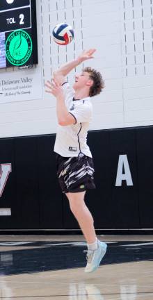 Chase Peereboom, captain, Delaware Valley High School boys volleyball
