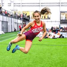 Julie Fleming, a five-time state champion wrestler, represented Pennsylvania at the Women’s National Duals.