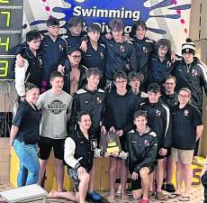 Top Left: Shane Naturale, Joey Kessler, Matt O’Connell, Tyler Ingraham, Liam Fass, Dean Finelli, Liam Leonawicz, Brody Smith. Row two: Coach Phipps, John Calabria, Logan Lee, Erik Fass, Christian Perunsky, Ryan O’Connell, Nick Colon, Anthony Sevik, Coach Shatt. Kneeling: Doug Jacobs, Alex Corcoran.