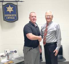 Deputy Joe Mason with Sheriff Kerry Walsh.