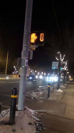 The crosswalk at Harford and Broad (Photo by Frances Ruth Harris)