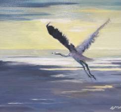 “Flight” by oil artist Barbara Alice Moir at the ARTery Gallery.