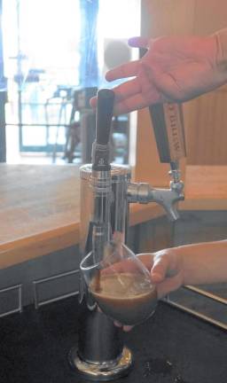 Nitro Coffee is served from the tap at Smokey's Brick Oven Tavern.