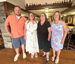 New Honesdale Rotary Club officers James Hamill, Dana Scott, Michelle Gilder, and Maureen Beilman.