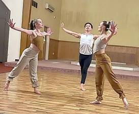 Hanna Q dancers Sophia Michitson, William Feldon and Giorgia Picano. Photo by John Henry Watson.