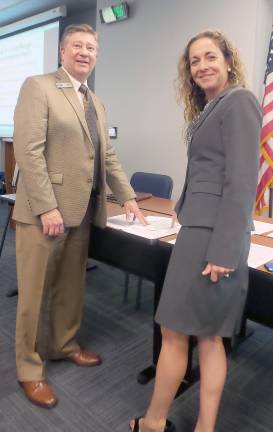 Northeastern Pennsylvania Alliance (NEPA) President and CEO Jeffrey K. Box with NEPA GIS Services Specialist Annette Ginocchetti.